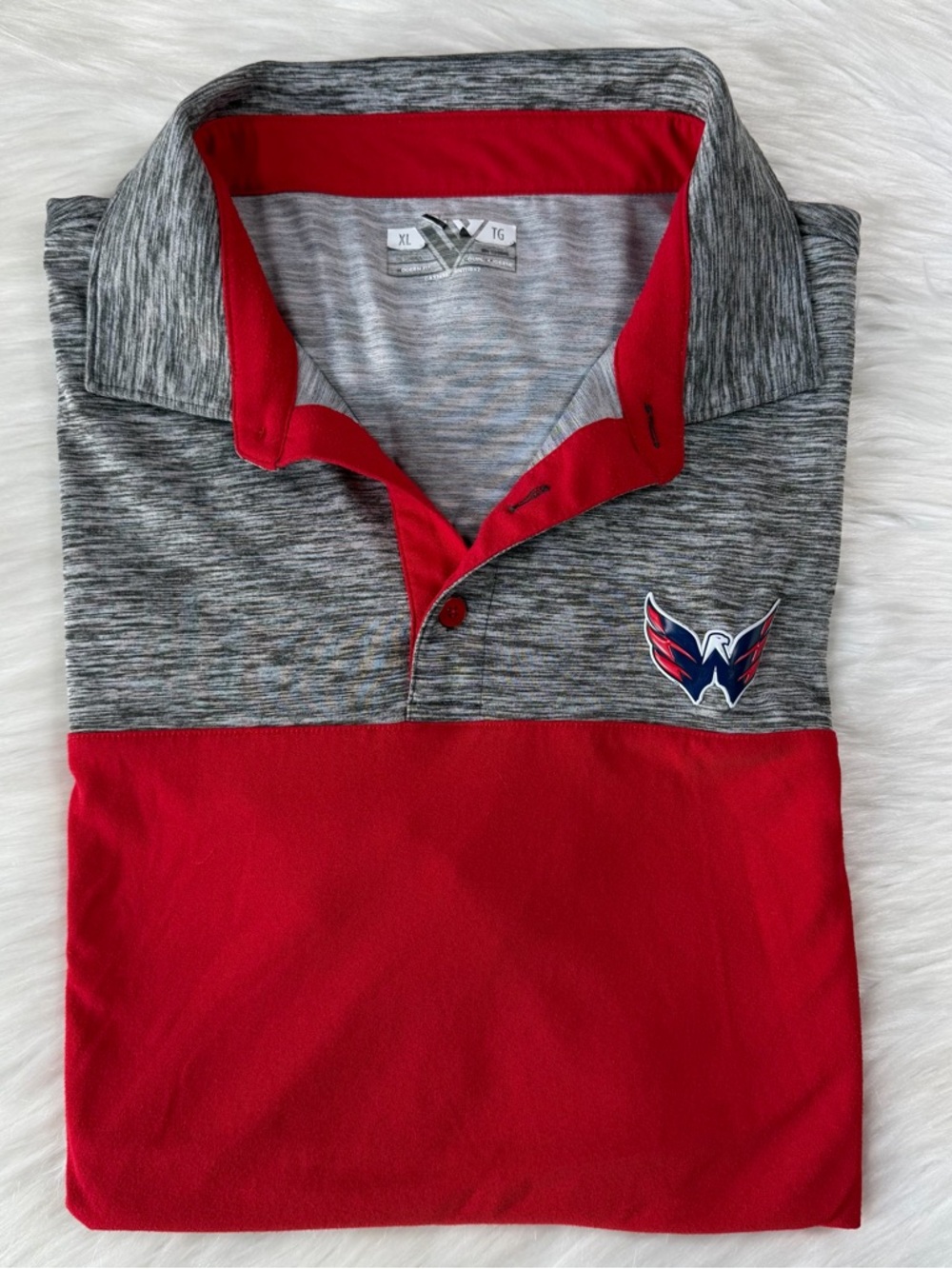Levelwear Washington‎ Capitals Two-Tone Heather Polo